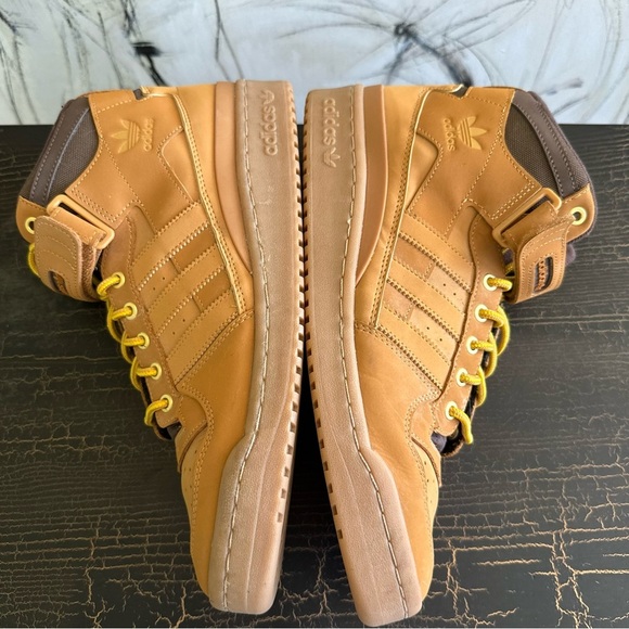 Adidas Originals Forum Mid sneakers in light brown size 11.5 - Picture 10 of 13